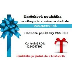 Darčeková poukážka gartech.sk 200€